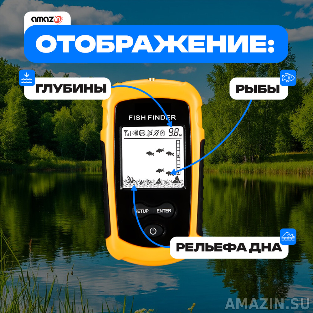 Дешевый эхолот для рыбалки Lucky FF1108 1 - Купить с доставкой