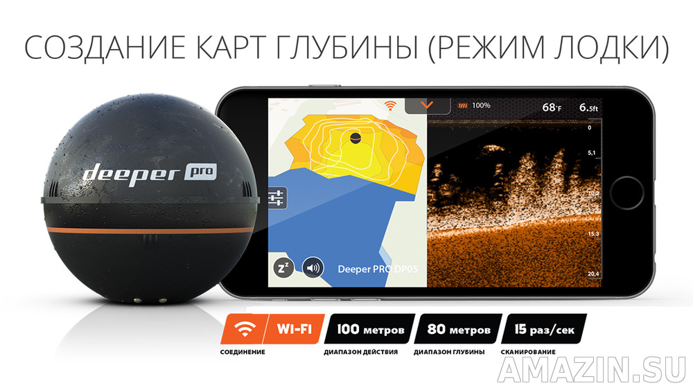 Купить эхолот Deeper Pro (Дипер Про) с доставкой!