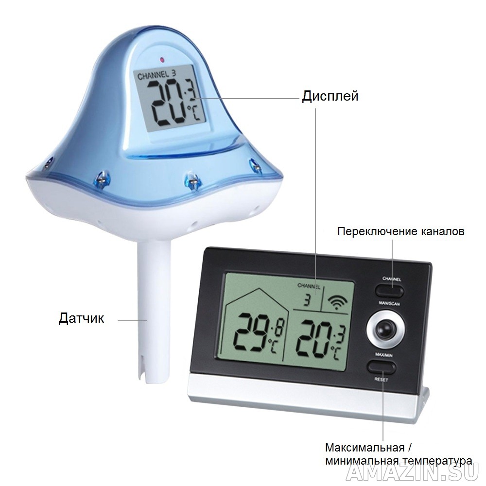 Плавающий Термометр Для Бассейна (RF-707) Купить!