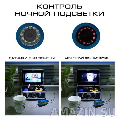 Подводная камера для рыбалки Eyoyo HD 1000TVL 15 метров - Купить