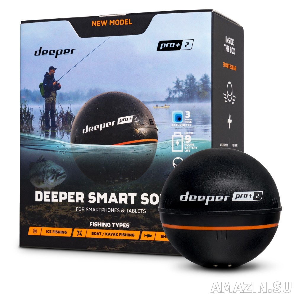 Беспроводной эхолот для рыбалки Deeper PRO+2 — AMAZIN.SU