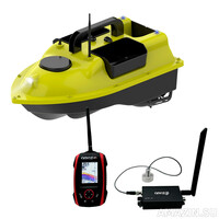 Прикормочный кораблик Amazin Boat GPS D18B с установленным эхолотом AMAZIN FF777-PRO-CWLS